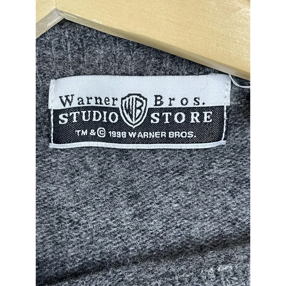 Vintage 1998 Warner Bros Bugs Bunny 100% Lambswool Pullover Sweater Large Tears